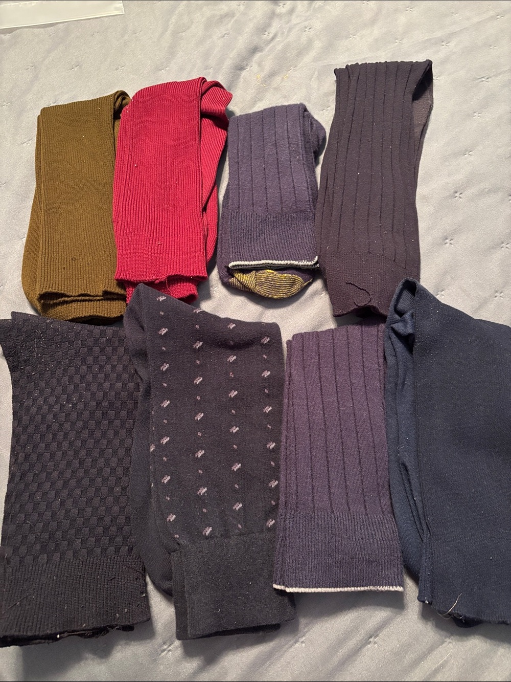 Men's Assorted Ribbed & Patterned Dress Socks - Multiple Colors